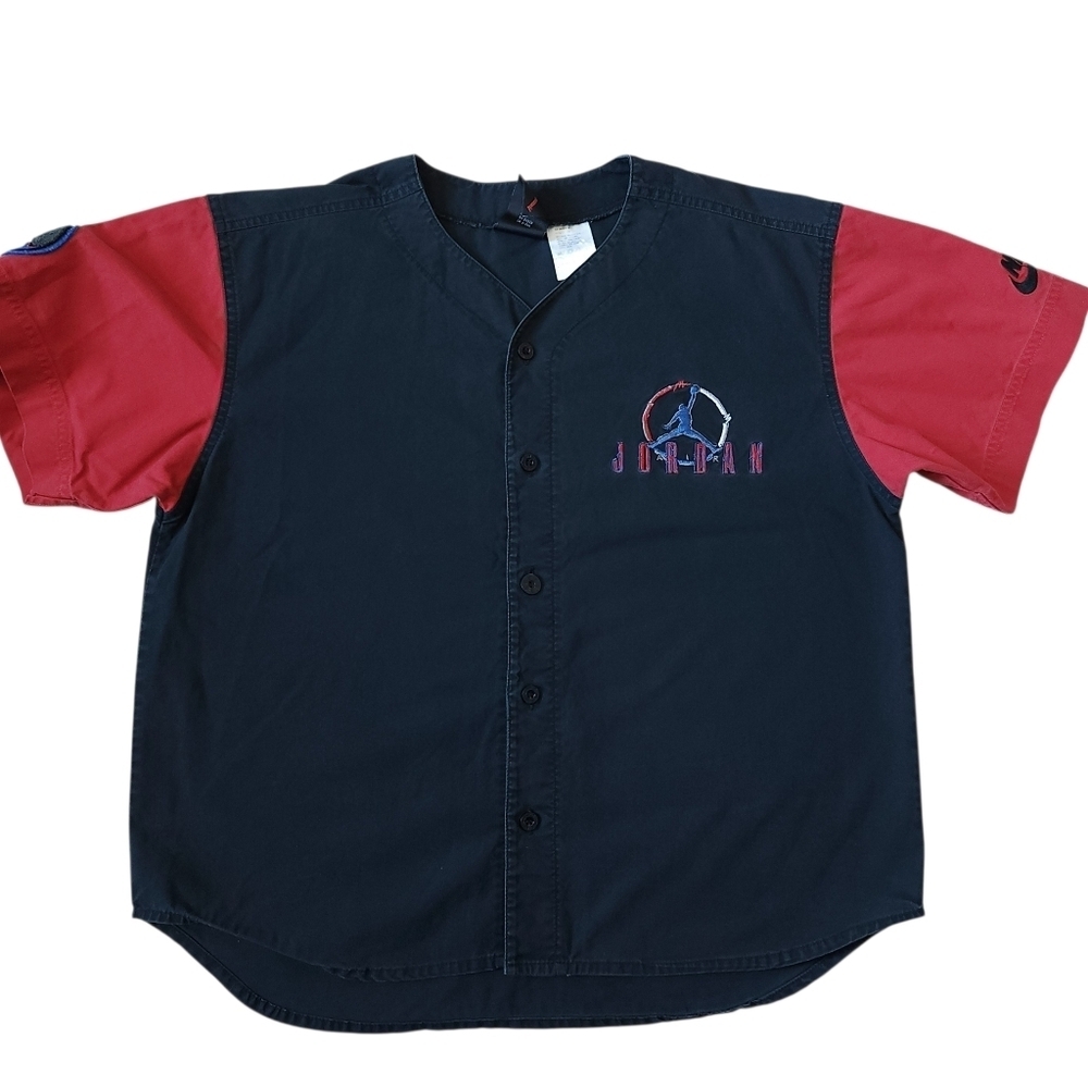 Vintage Nike Michael Jordan Baseball Style Shirt Boys Sz L (14/16)